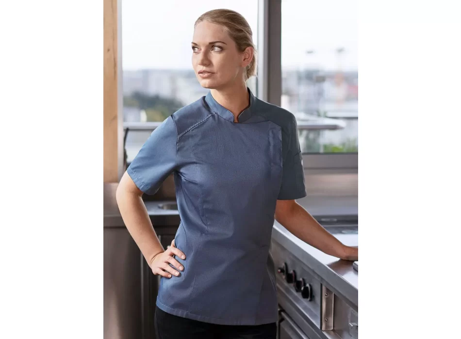 Short-Sleeve Ladies' Chef Jacket Modern-Look FullGadgets.com