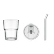 SIP - Bicchiere in vetro con cannucci FullGadgets.com