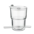 SIP - Bicchiere in vetro con cannuccia 4 FullGadgets.com