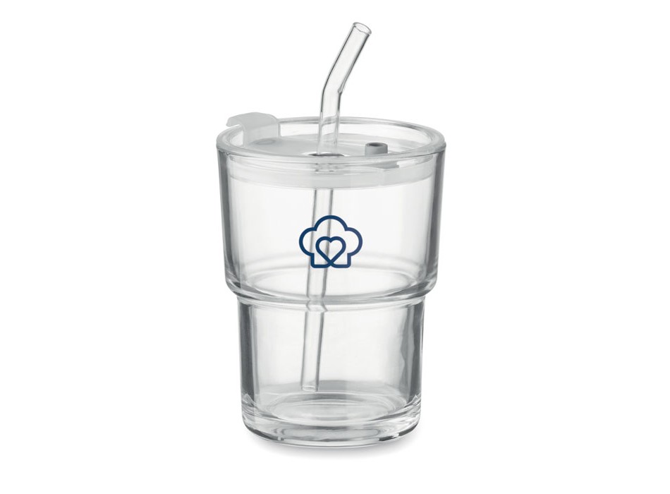 SIP - Bicchiere in vetro con cannuccia 4 FullGadgets.com