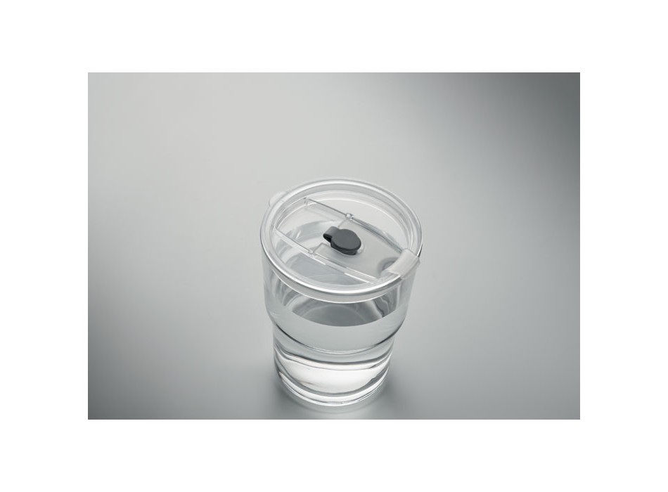 SIP - Bicchiere in vetro con cannuccia 4 FullGadgets.com