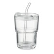 SIP - Bicchiere in vetro con cannuccia 4 FullGadgets.com