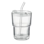 SIP - Bicchiere in vetro con cannuccia 4 FullGadgets.com