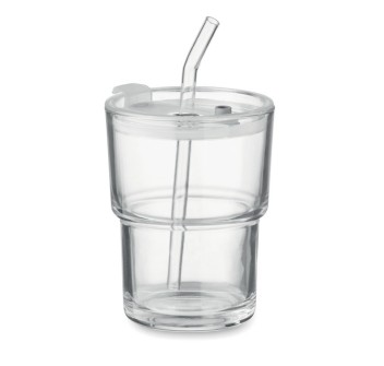 SIP - Bicchiere in vetro con cannuccia 4 FullGadgets.com