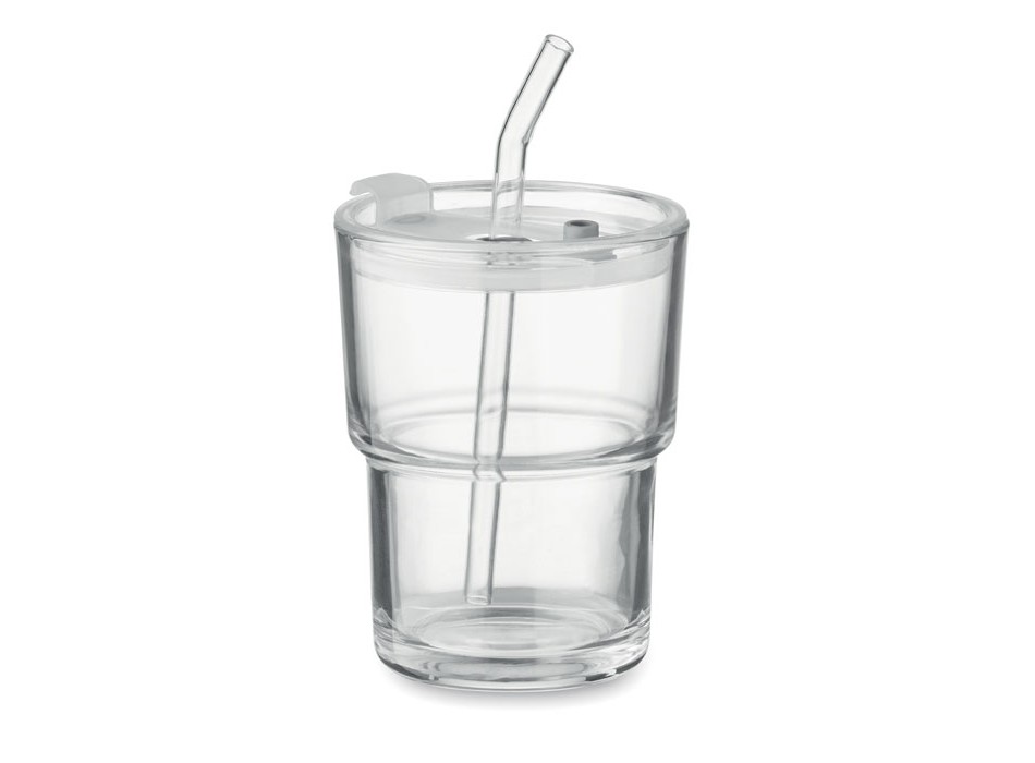 SIP - Bicchiere in vetro con cannuccia 4 FullGadgets.com