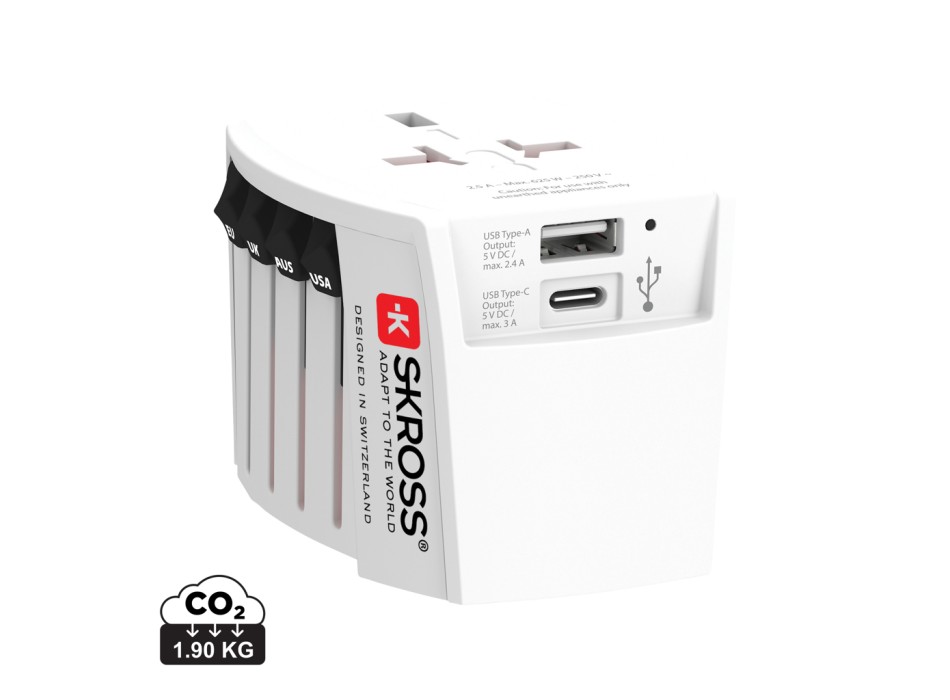 SKROSS Adattatore da viaggio MUV USB ( 1 TYPE C 1 USB A) FullGadgets.com