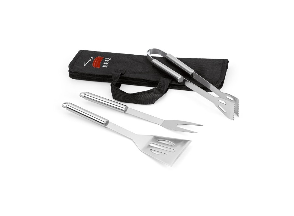SOARES. Set barbecue composto da 3 pezzi in acciaio inossidabile FullGadgets.com