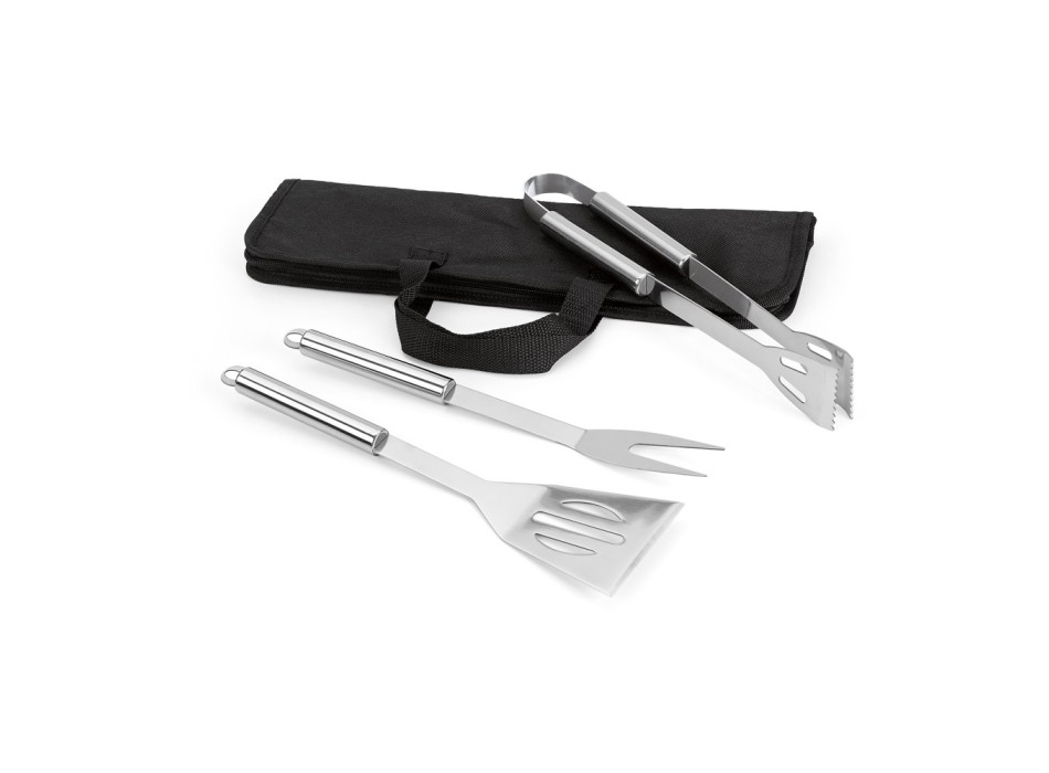 SOARES. Set barbecue composto da 3 pezzi in acciaio inossidabile FullGadgets.com