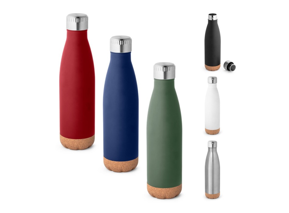 SOLBERG. Borraccia termica in acciaio inox con base in sughero 560 mL FullGadgets.com