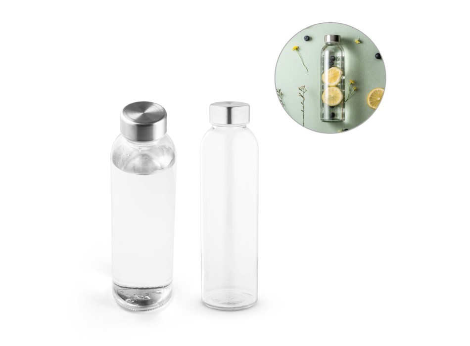 SOLER. Borraccia in vetro con tappo in acciao inox per la sublimazione 500 mL FullGadgets.com