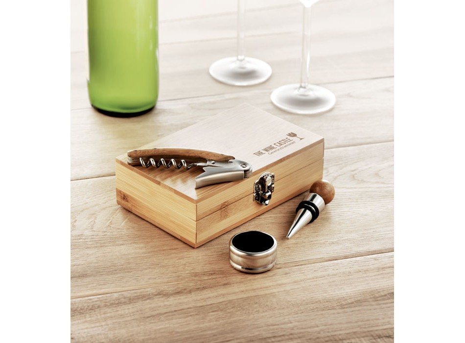 SONOMA - Set vino con scatola in bambu FullGadgets.com