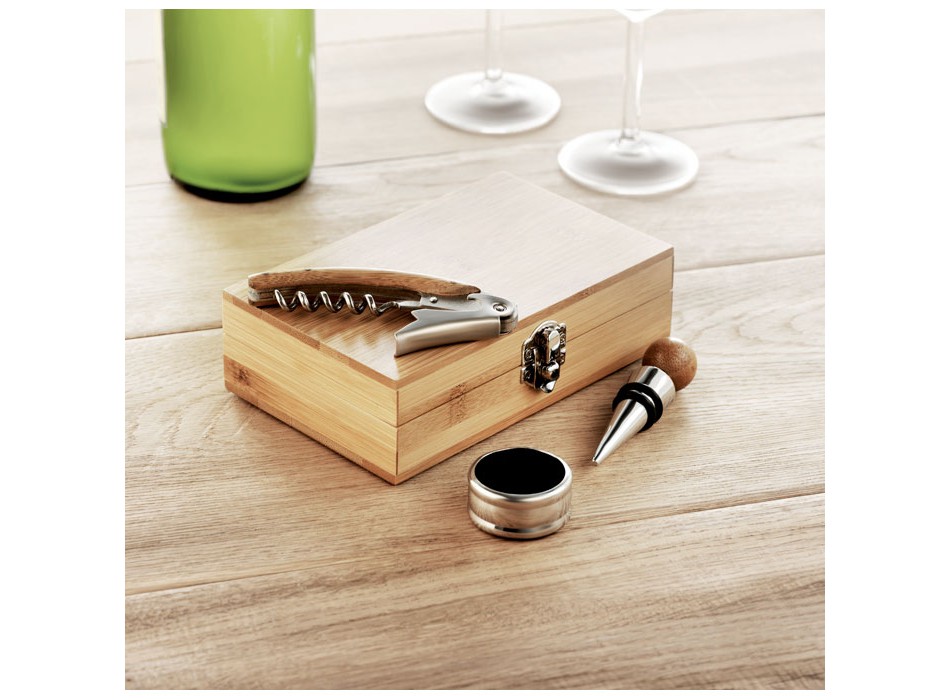 SONOMA - Set vino con scatola in bambu FullGadgets.com