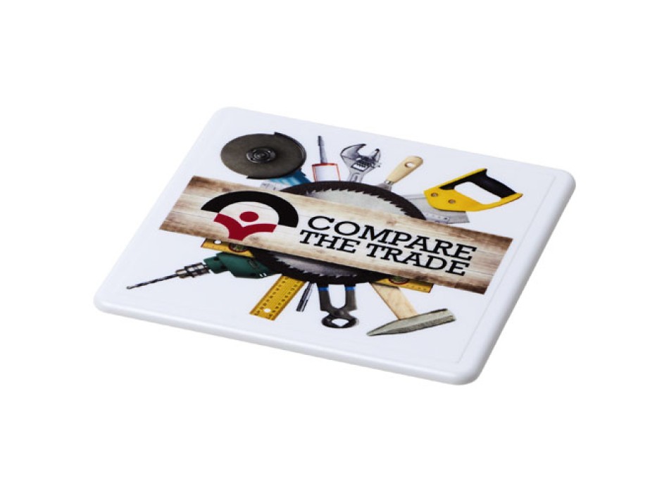 Sottobicchiere Renzo in plastica di forma quadrata FullGadgets.com