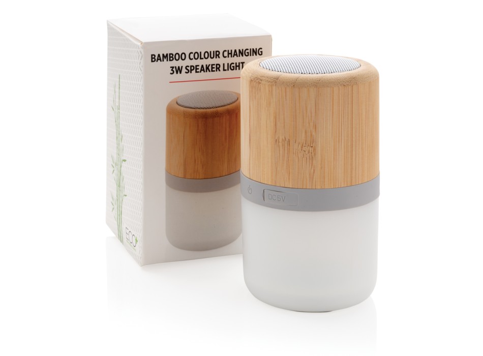 Speaker 3W in bambù con luce FullGadgets.com