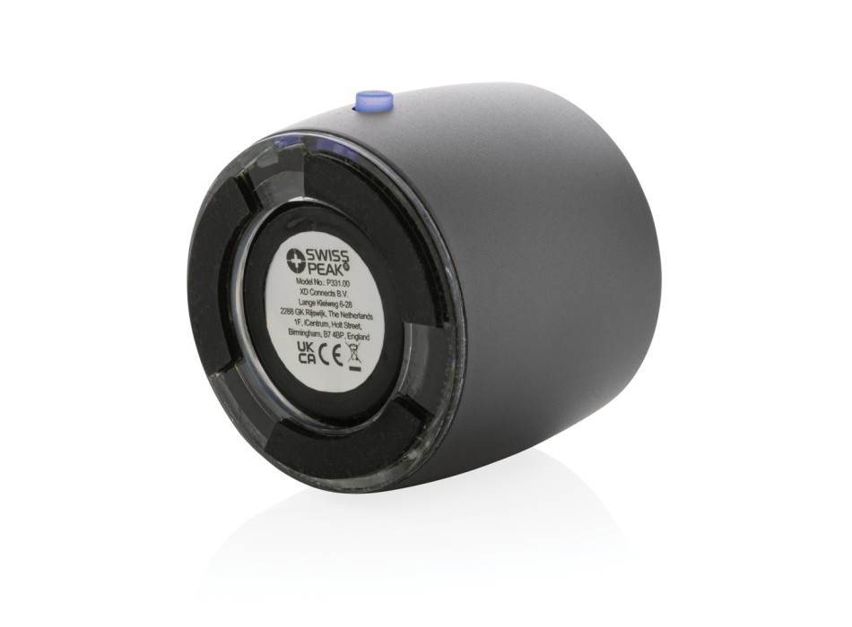 Speaker bass Swiss Peak da 3W in alluminio riciclato RCS FullGadgets.com