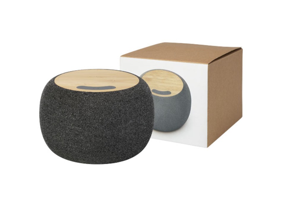 Speaker Bluetooth® con stazione di ricarica wireless in bambù/PET riciclato Ecofiber FullGadgets.com