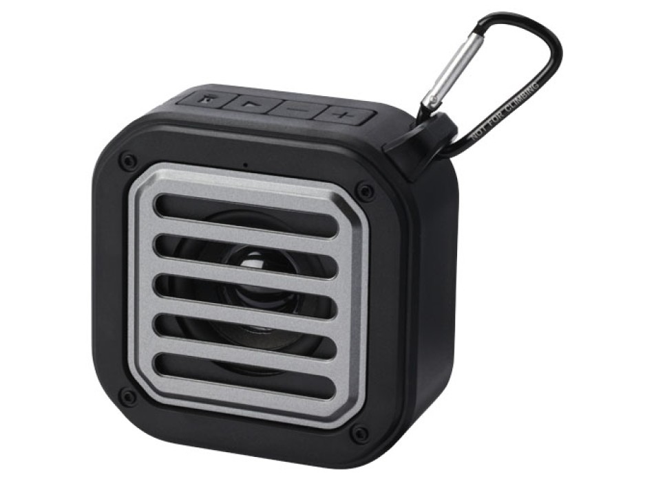 Speaker Bluetooth® IPX5 a ricarica solare in plastica riciclata RCS da 3 W con moschettone Solo  FullGadgets.com