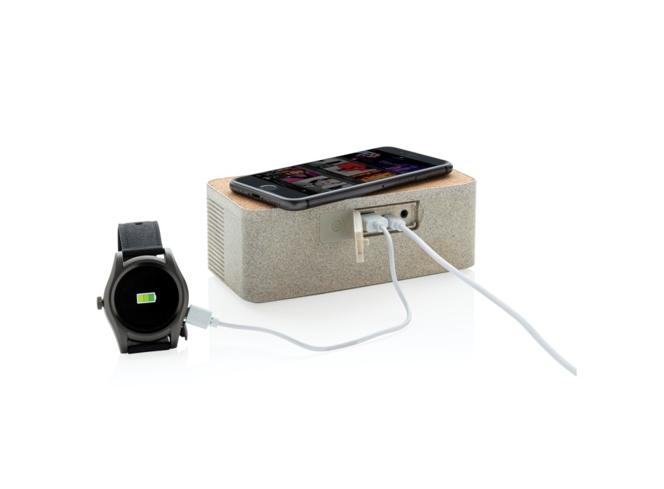 Speaker e caricatore wireless in fibra di grano FullGadgets.com