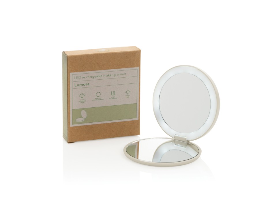Specchietto LED ricaricabile Lumora in rPlastica RCS FullGadgets.com