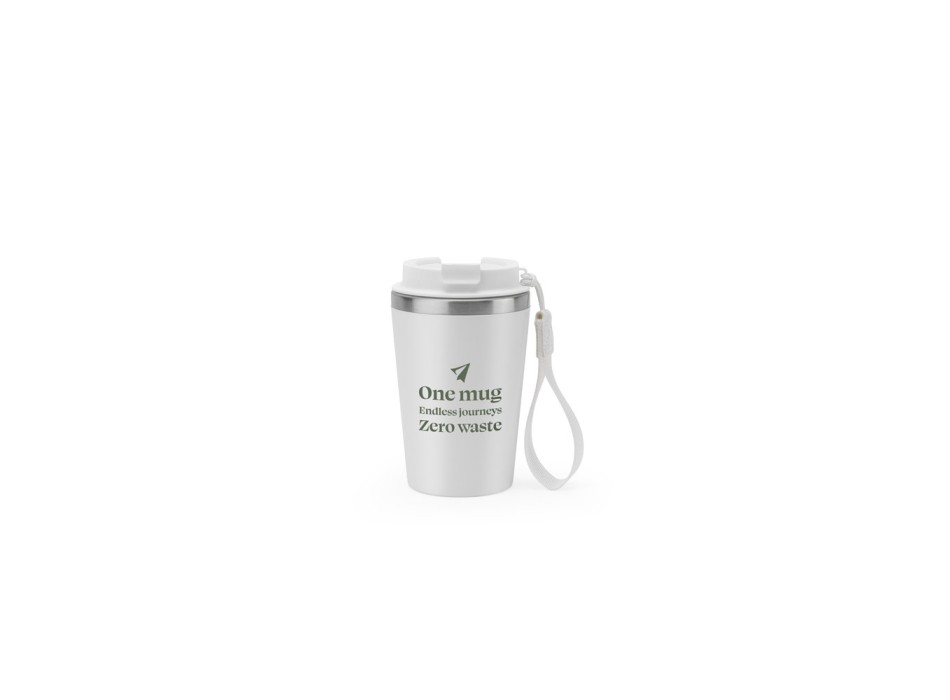 SPITZ. Bicchiere da viaggio in acciaio inossidabile (90% riciclato) e parete esterna in PP, con finitura opaca 440 ml FullGadgets.com