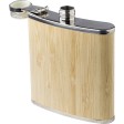 Stainless steel and bamboo hip flask Hayden FullGadgets.com