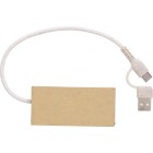 Stazione Hub con quattro porte USB  in alluminio e carta riciclata Paulo FullGadgets.com