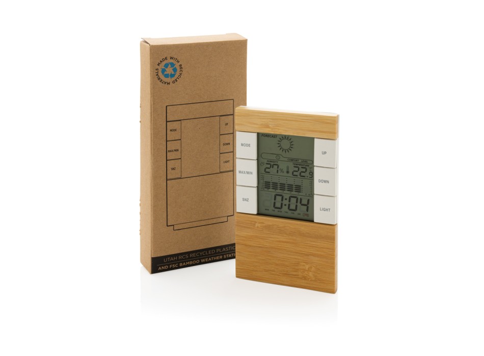 Stazione meteo in plastica RCS e bambù Utah FullGadgets.com