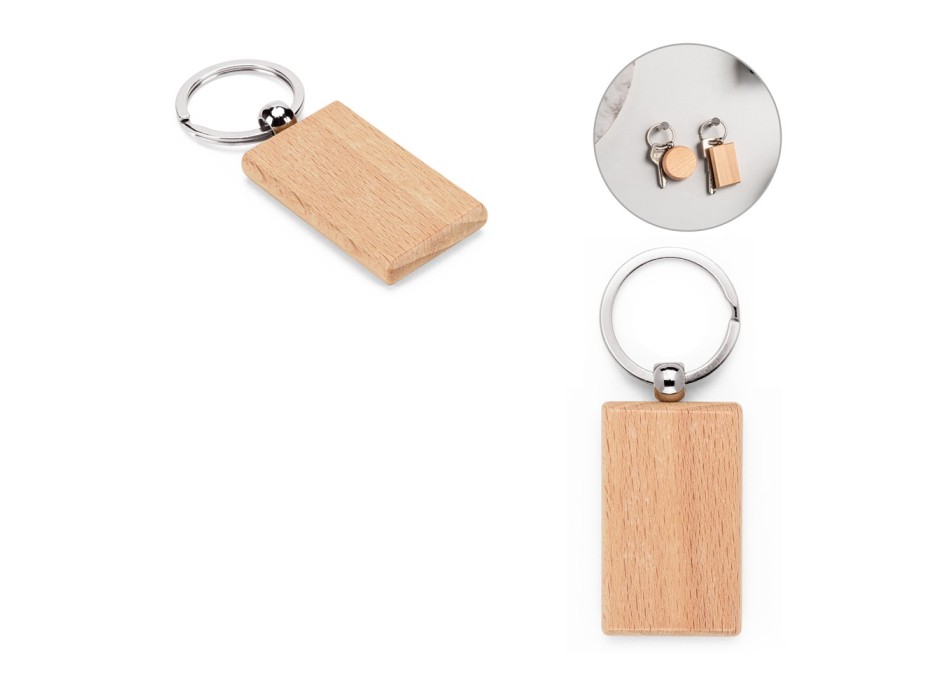 STEWIE. Portachiavi rettangolare in legno di faggio FullGadgets.com