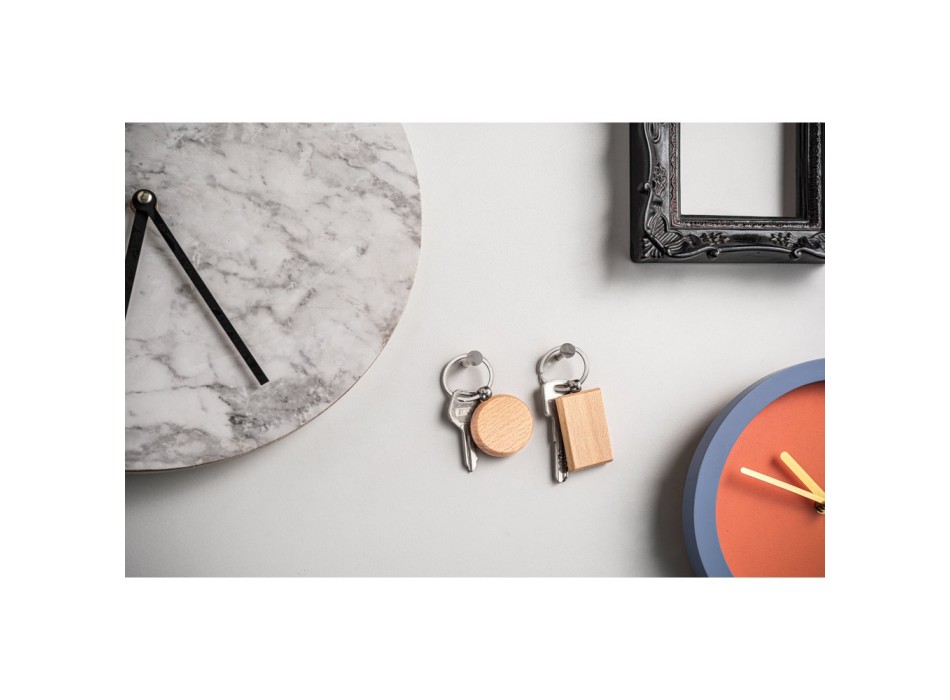 STEWIE ROUND. Portachiavi rotondo in legno di faggio FullGadgets.com