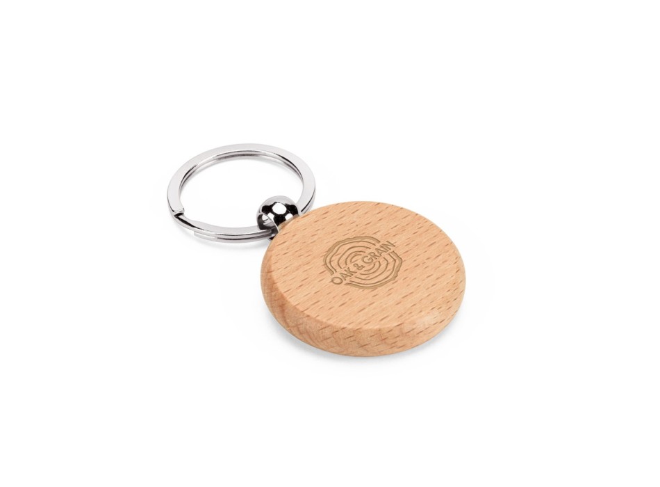 STEWIE ROUND. Portachiavi rotondo in legno di faggio FullGadgets.com