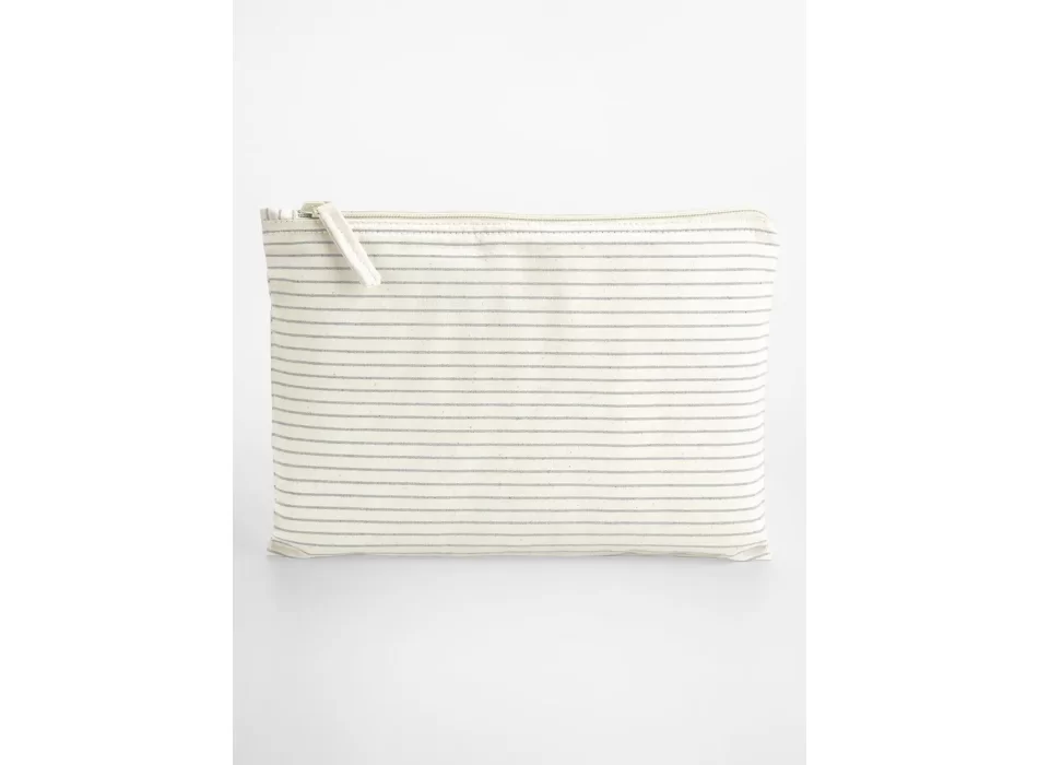 Striped Organic Cotton Accessory Pouch FullGadgets.com