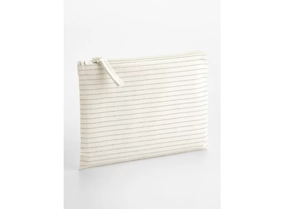 Striped Organic Cotton Accessory Pouch FullGadgets.com