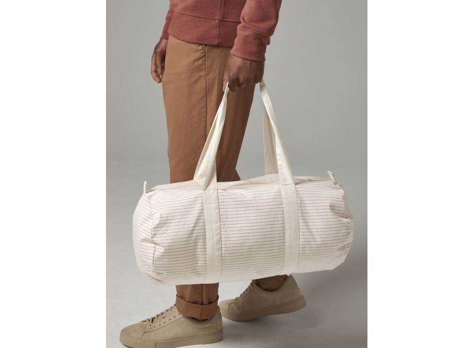 Striped Organic Cotton Barrel Bag FullGadgets.com