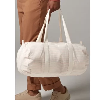 Striped Organic Cotton Barrel Bag FullGadgets.com