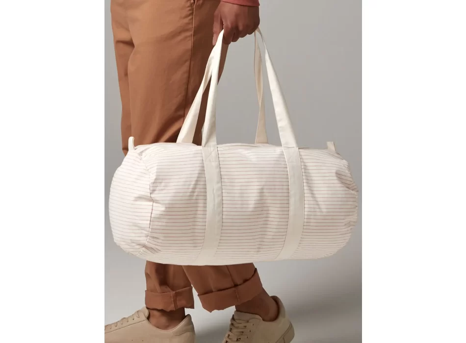 Striped Organic Cotton Barrel Bag FullGadgets.com