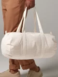 Striped Organic Cotton Barrel Bag