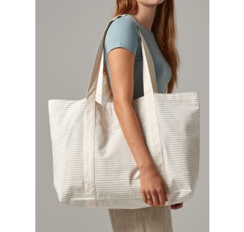 Striped Organic Cotton Shopper FullGadgets.com