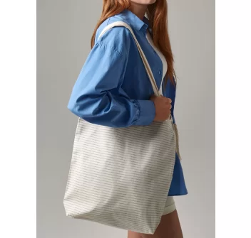 Striped Organic Cotton Tote FullGadgets.com