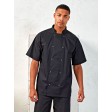 Studded Front Shorts Sleeve Chef's Jacket FullGadgets.com