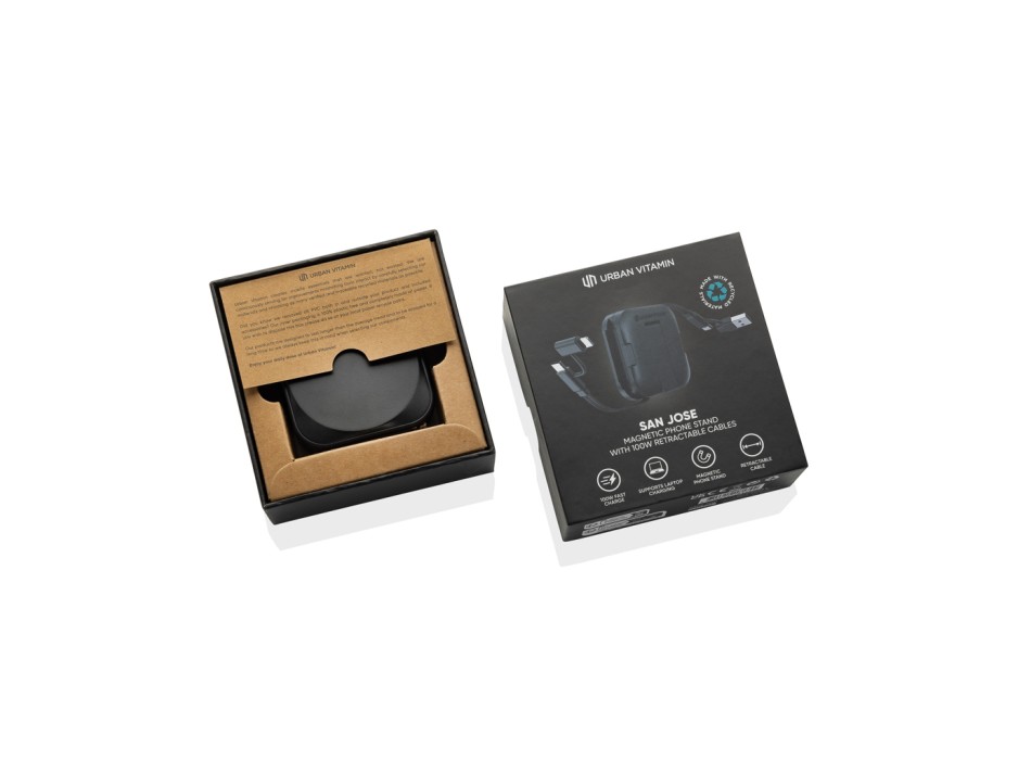 Supporto 100W con cavo retrattile Urban Vitamin San Jose FullGadgets.com