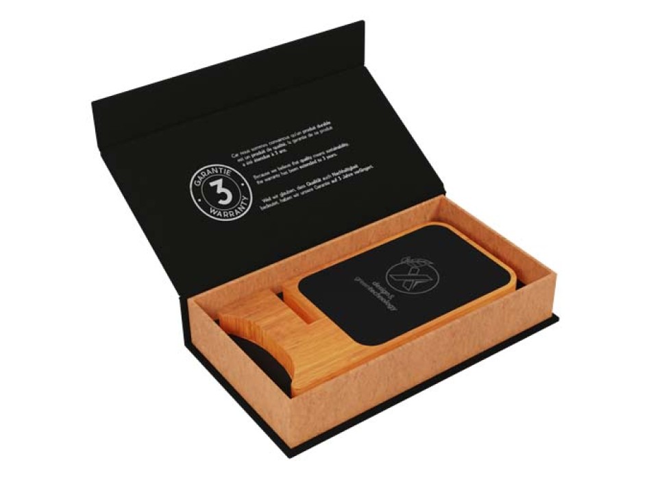 Supporto in legno wireless, luminoso, da 15 W SCX.design W16 FullGadgets.com