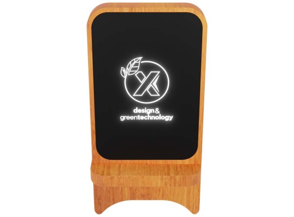 Supporto in legno wireless, luminoso, da 15 W SCX.design W16 FullGadgets.com