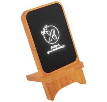 Supporto in legno wireless, luminoso, da 15 W SCX.design W16 FullGadgets.com