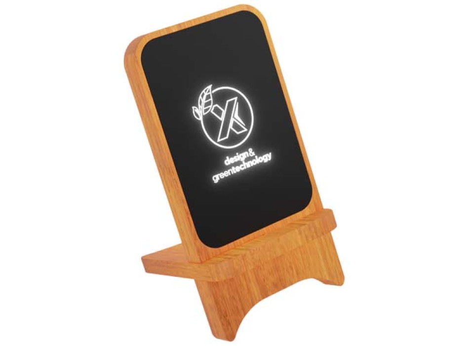 Supporto in legno wireless, luminoso, da 15 W SCX.design W16 FullGadgets.com