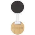 Supporto magnetico per telefono pieghevole in plastica riciclata con dettagli in bambù Alcor FullGadgets.com