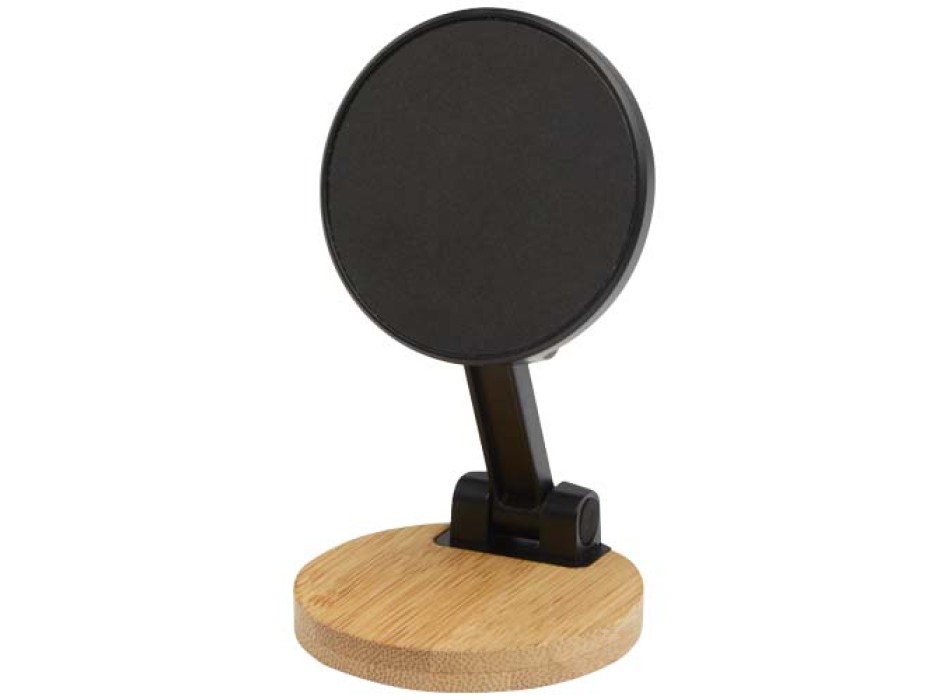 Supporto magnetico per telefono pieghevole in plastica riciclata con dettagli in bambù Alcor FullGadgets.com