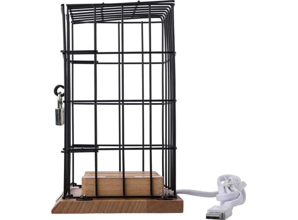 Supporto per smartphone in gabbia, in legno ed alluminio Adam FullGadgets.com