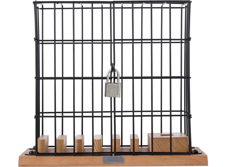 Supporto per smartphone in gabbia, in legno ed alluminio Adam FullGadgets.com