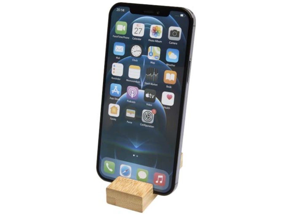 Supporto per telefono in bambù con portachiavi Bosona FullGadgets.com