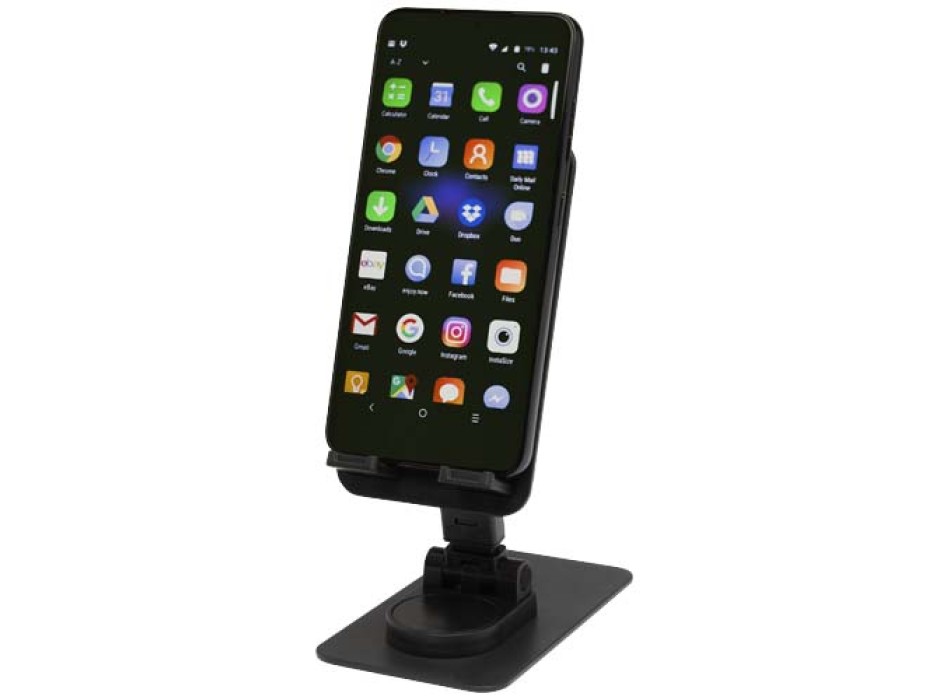 Supporto per telefono pieghevole in plastica riciclata con supporto da tavolo in metallo Alhena FullGadgets.com